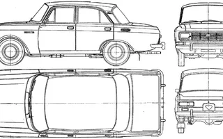 1976 AZLK Moskvich 412 (2140) Sedan